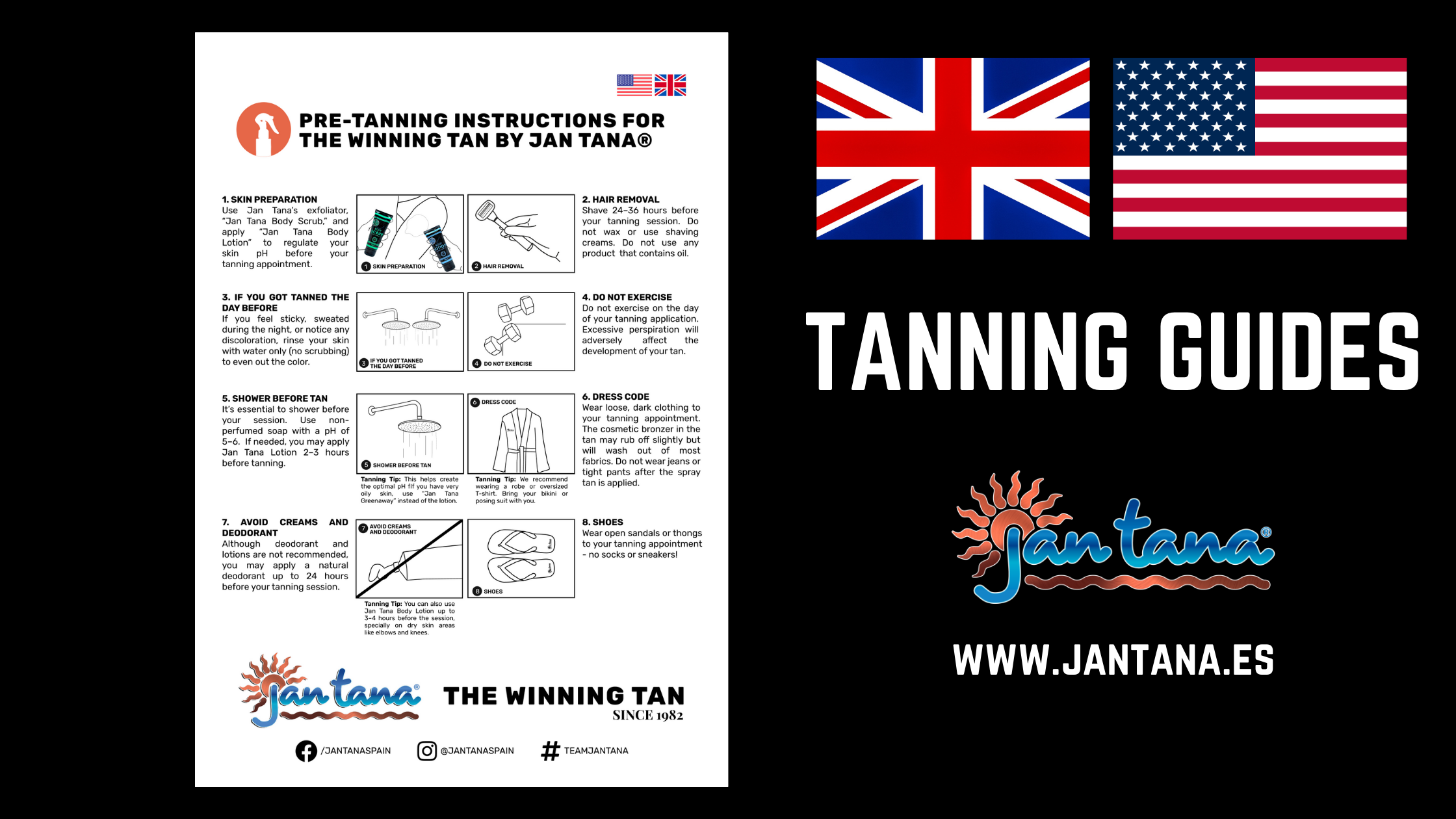 English > Jan Tana Pre Tanning Instructions
